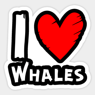 I Love Whales Sticker